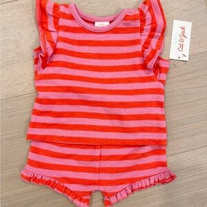 Cat & Jack Striped Girl Toddler Outfit